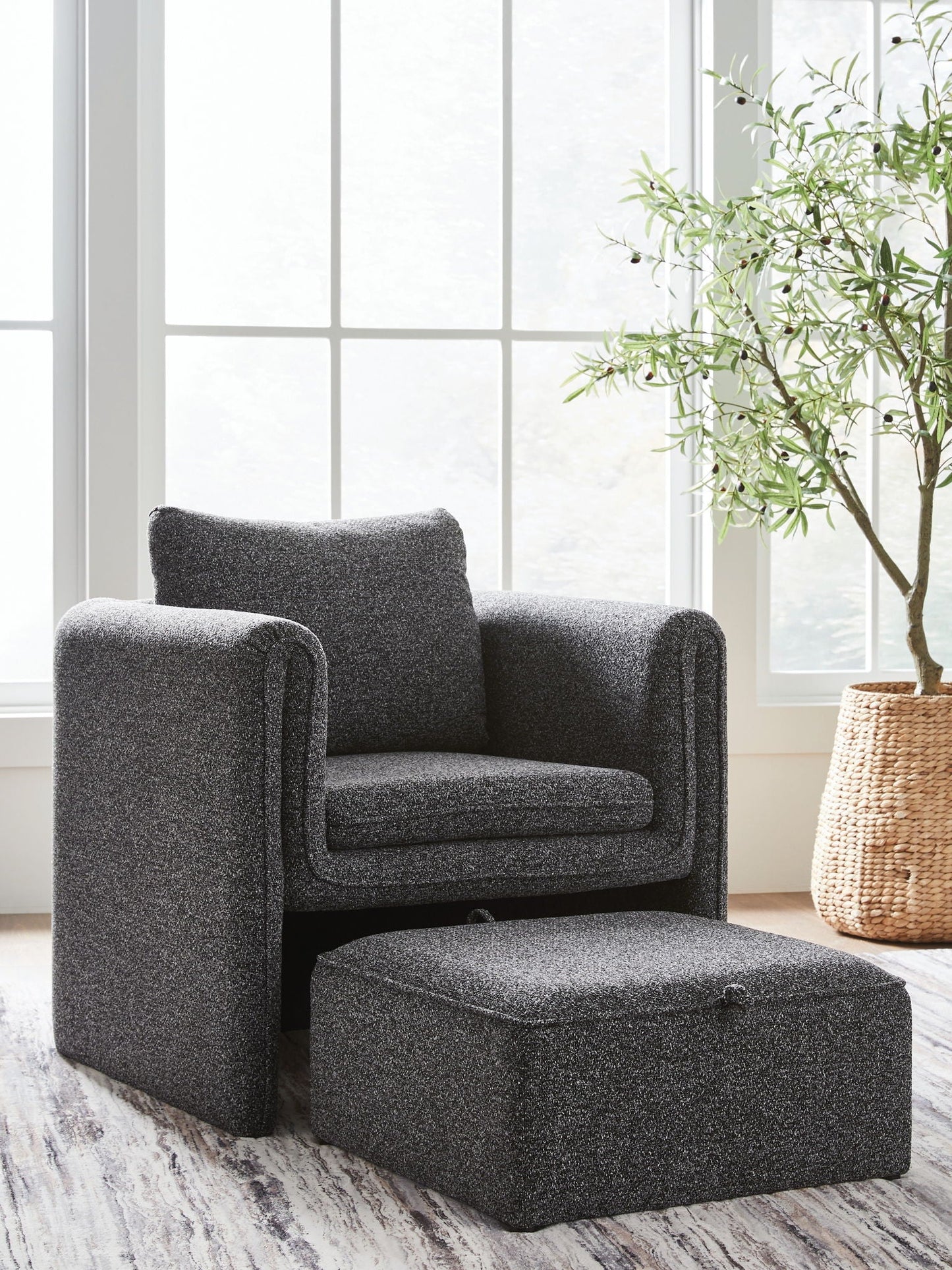 Vreni - Anthracite / Noir - Fauteuil d'appoint
