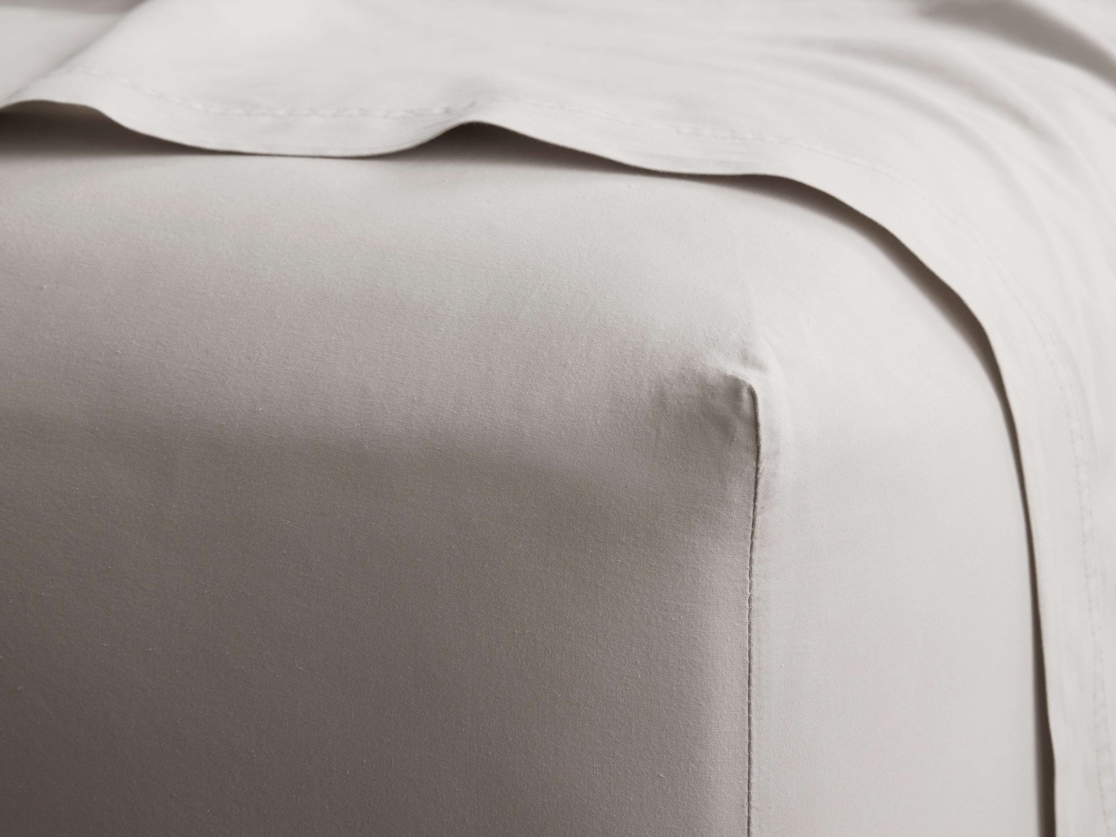 Drap-housse en percale teint en pièce italienne, couleur naturelle