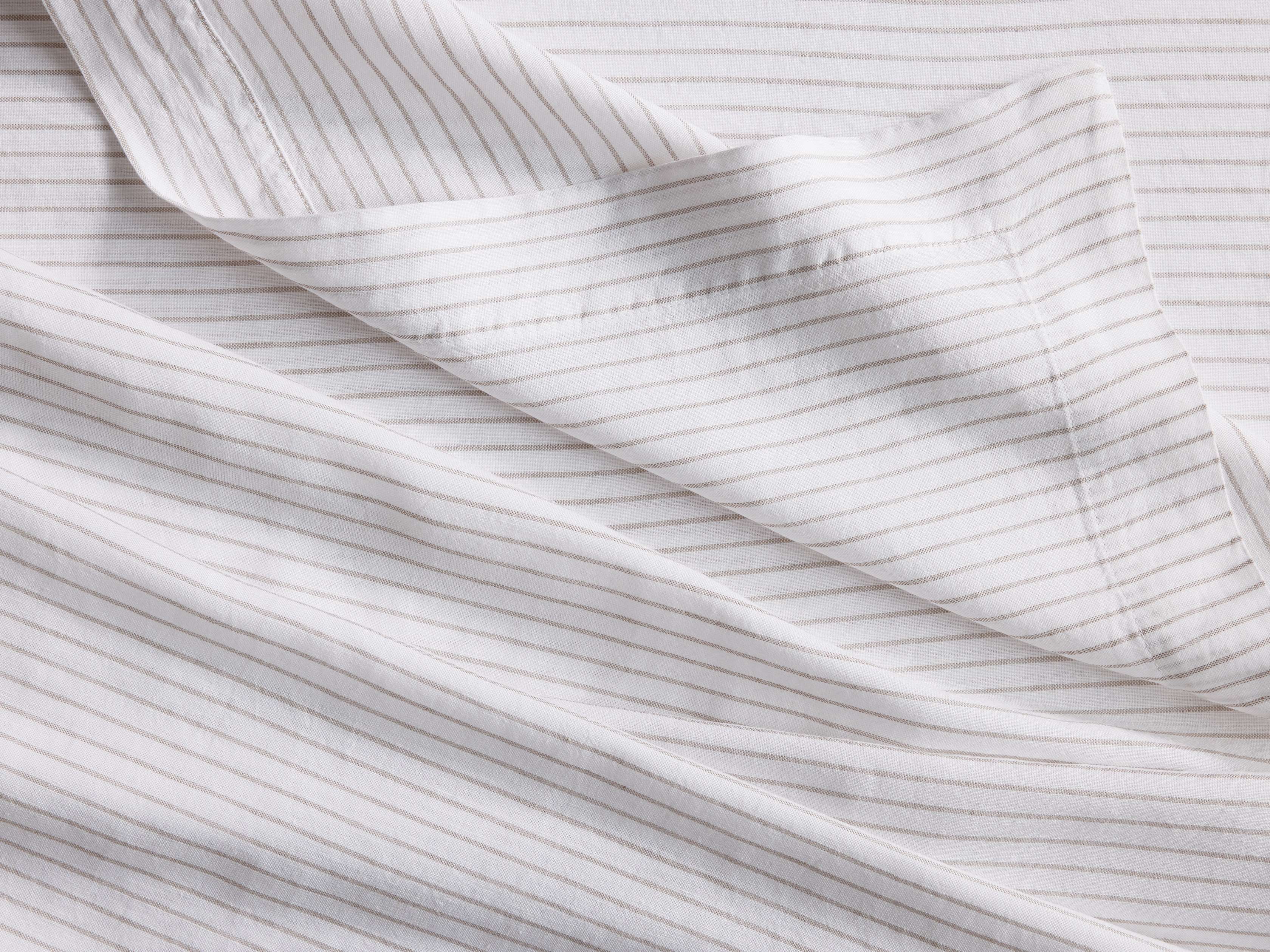 Parure de draps en lin teint en fil italien