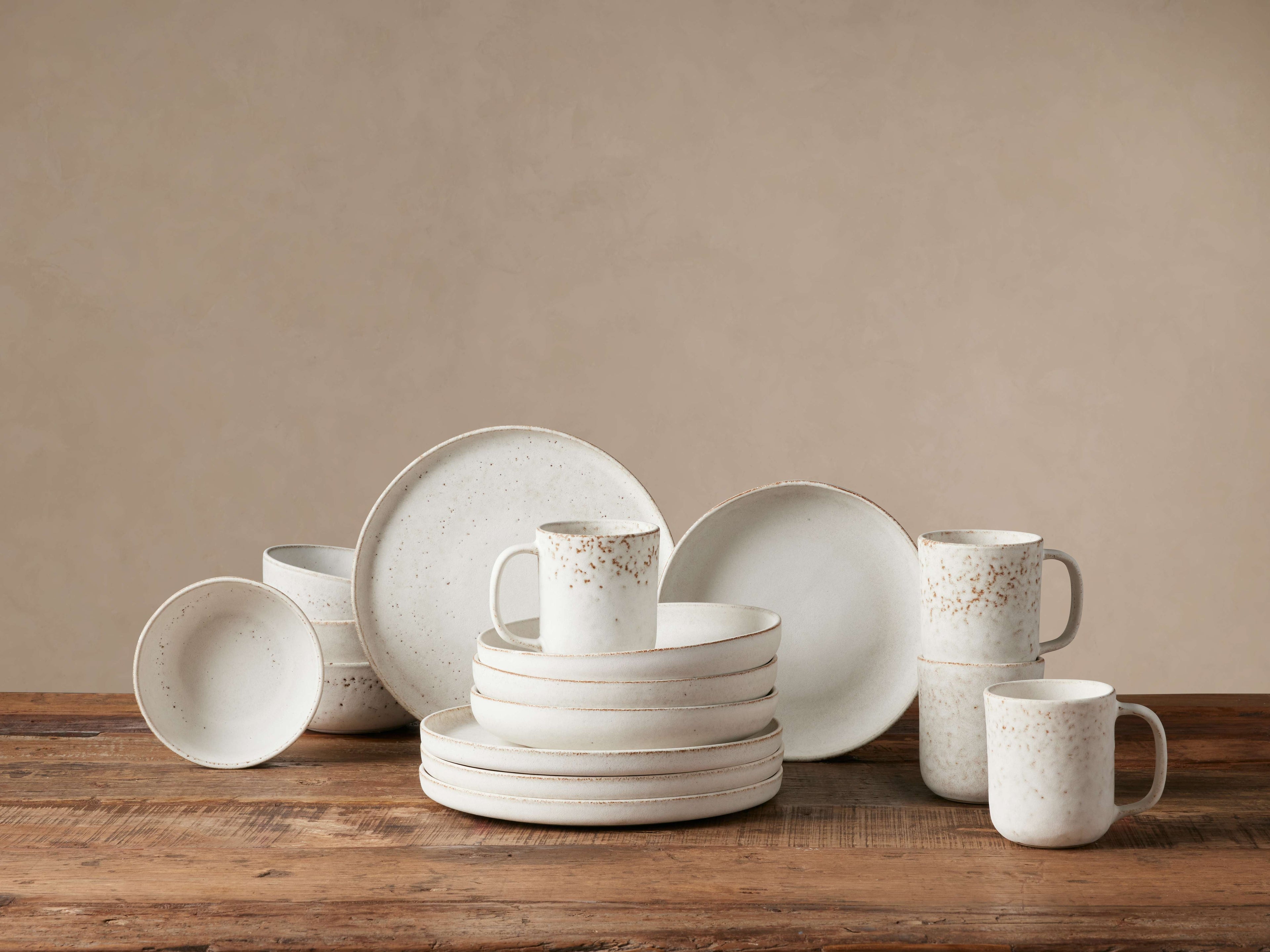 Service de table Ronan (lot de 16) en blanc