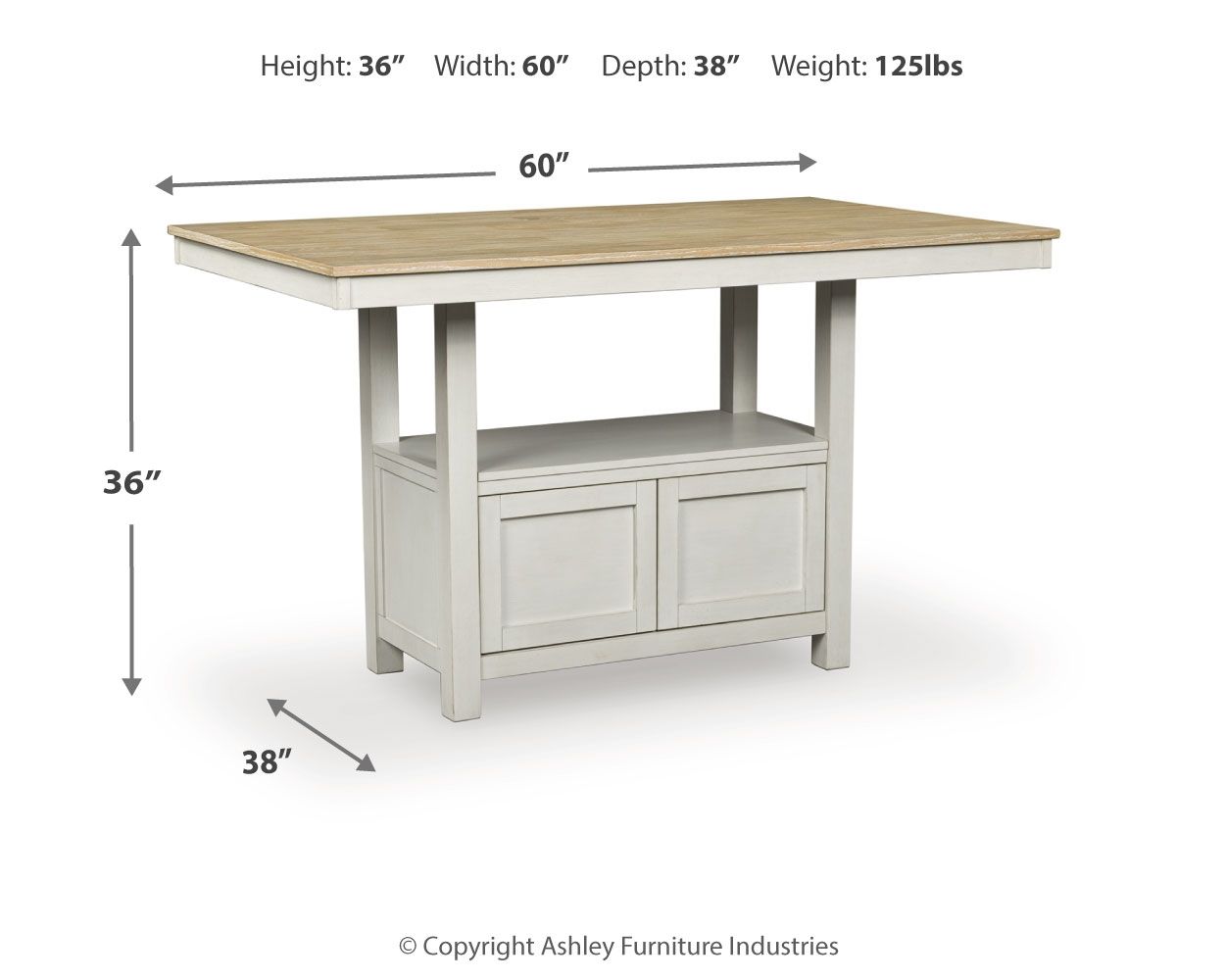 Purlaney - Table à manger rectangulaire