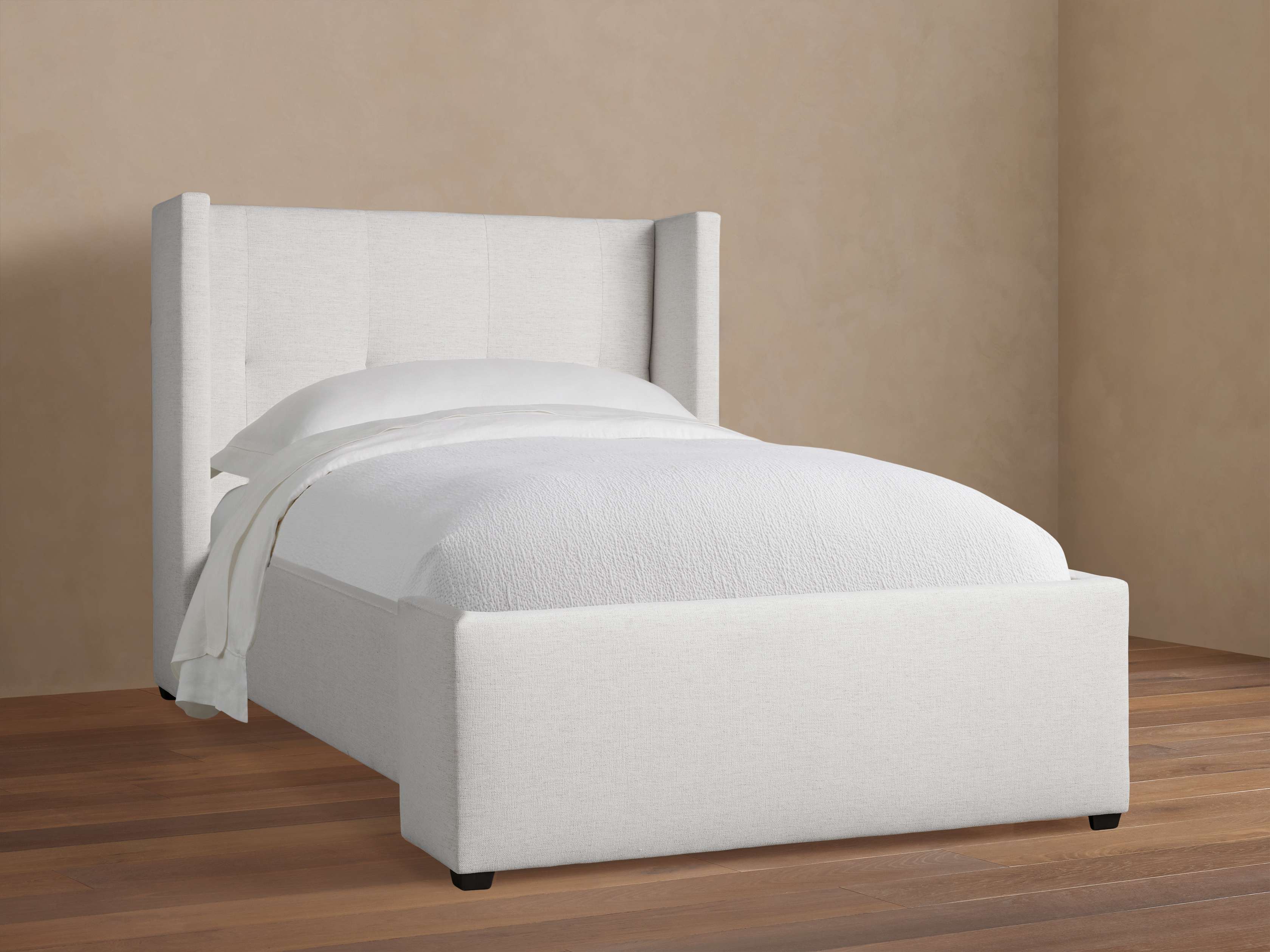 Lit simple Wyller à capitonnage carré