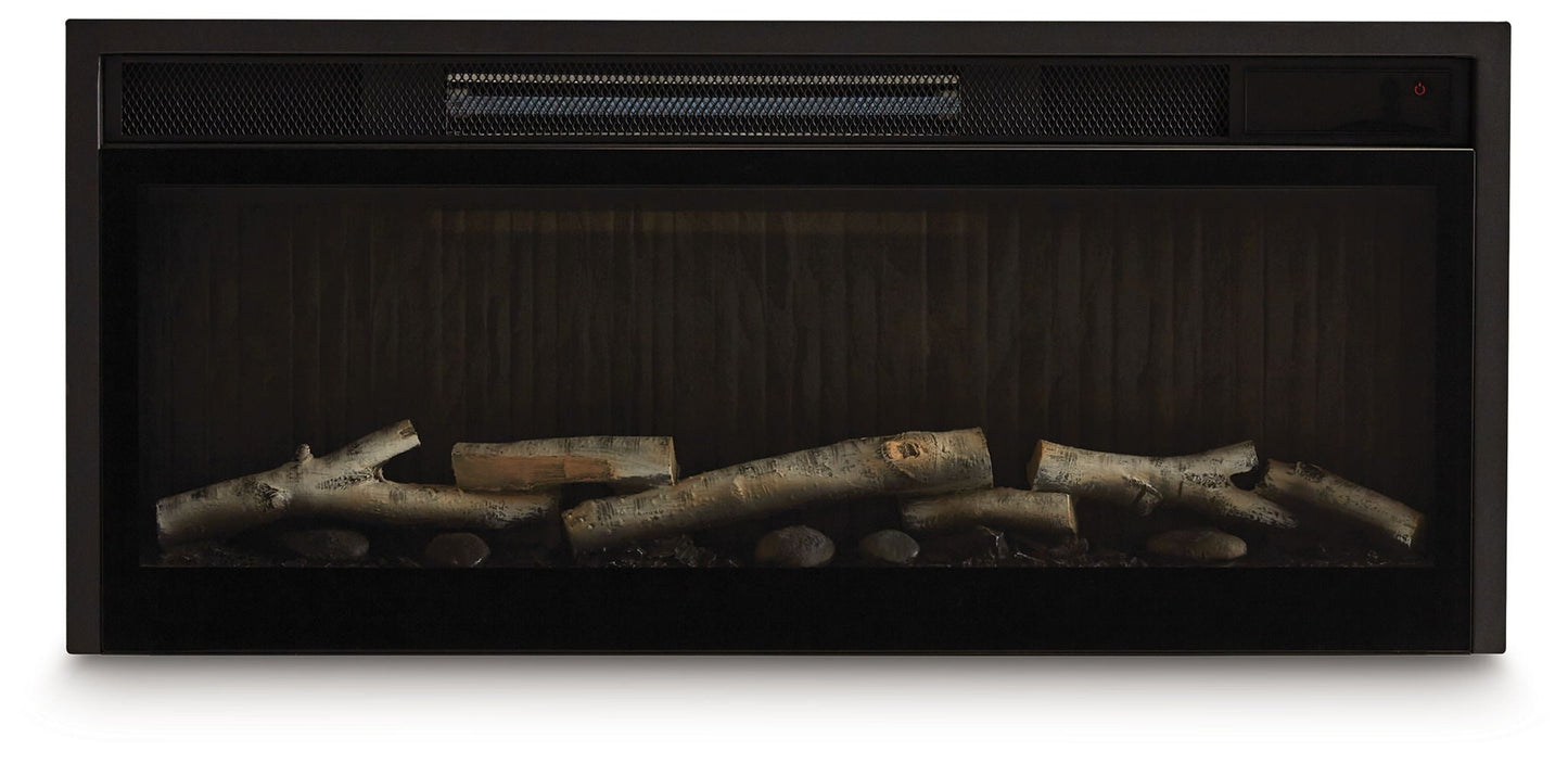 Accessoires de divertissement - Noir - Insert de cheminée avec jeu de bûches en faux bouleau