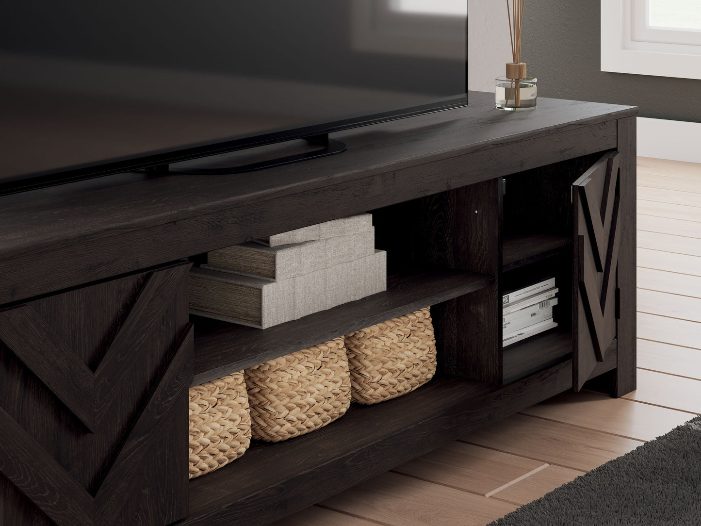 Cayboni - Meuble TV LG avec option cheminée