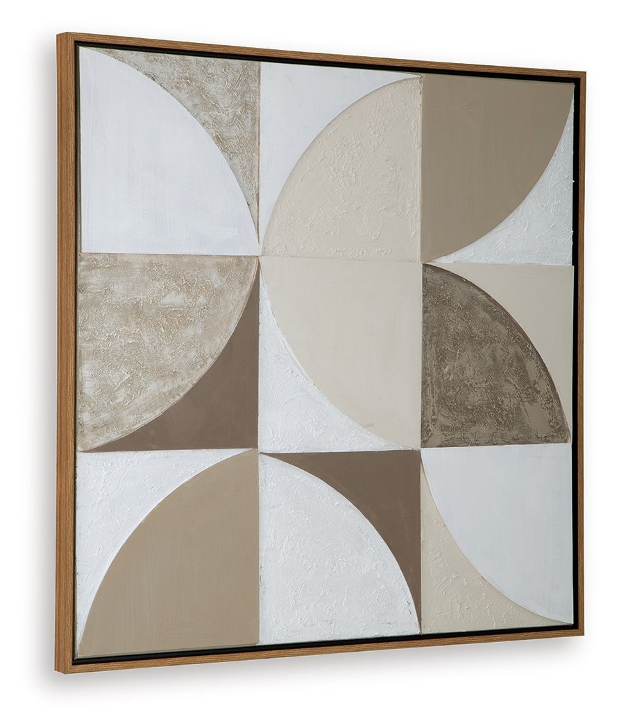 Harelman - Tan / Taupe / Blanc - Décoration murale