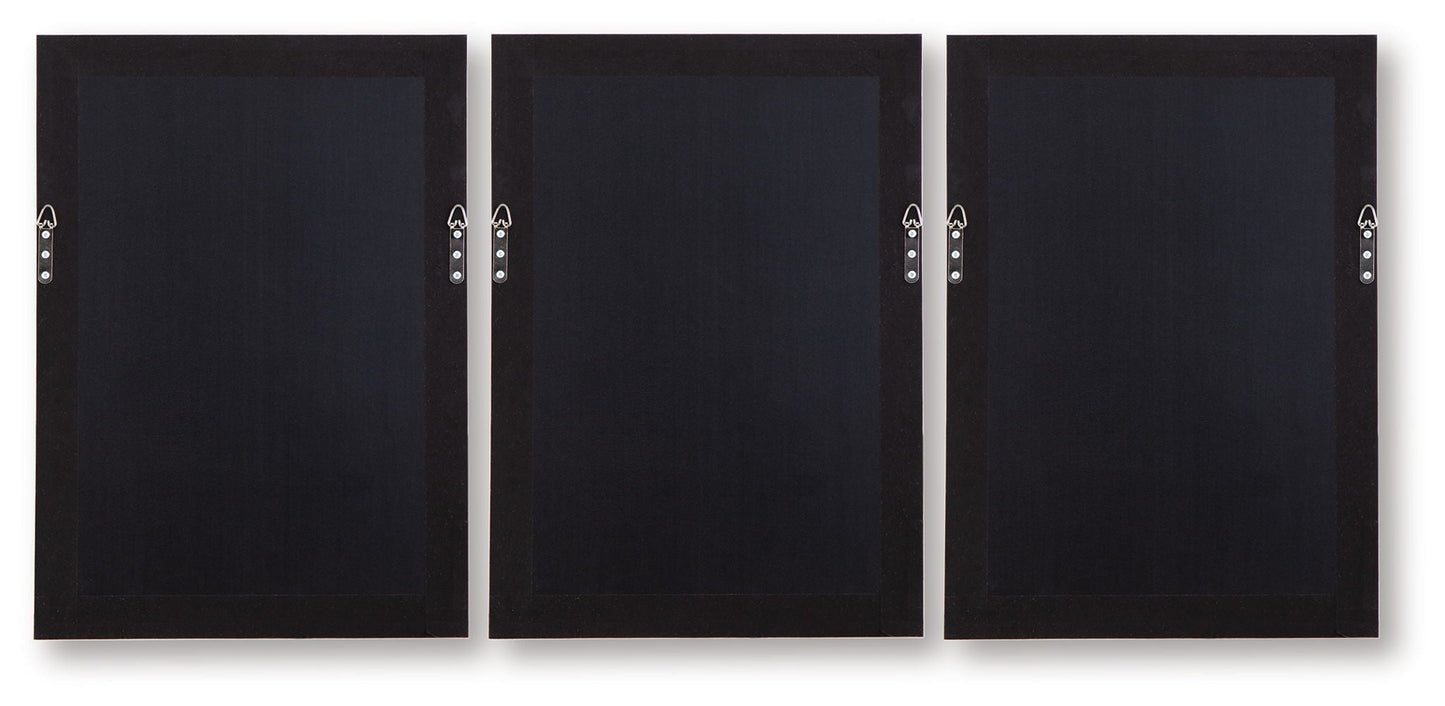 Honslow - Marron / Noir / Blanc - Ensemble de décorations murales (lot de 3)