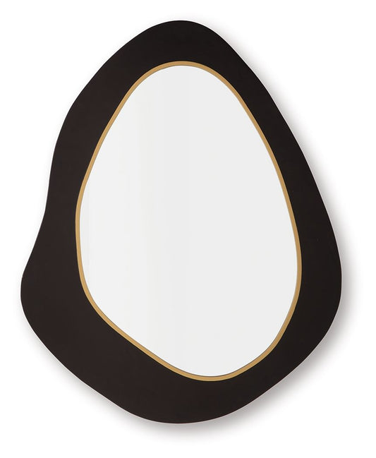 Kierlock - Finition noire/dorée - Miroir décoratif