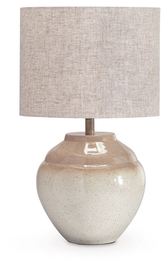 Waldish - Crème / Beige - Lampe de table en métal