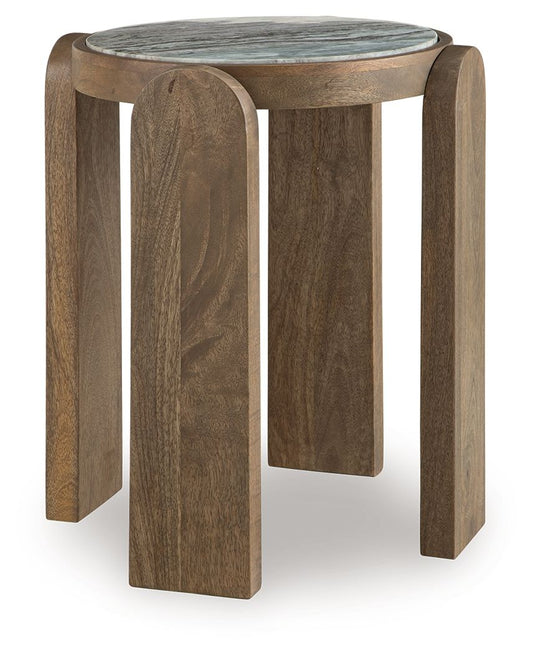 Gavrilley - Gris / Blanc / Marron - Table d'appoint