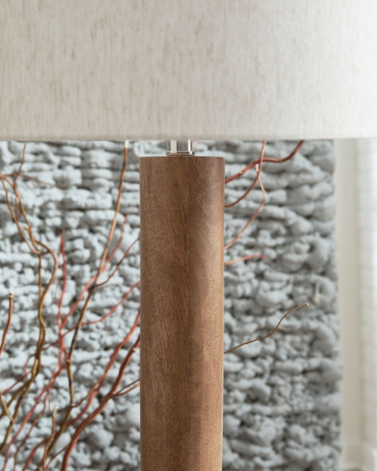 Ailsa - Brun Naturel - Lampadaire en Bois