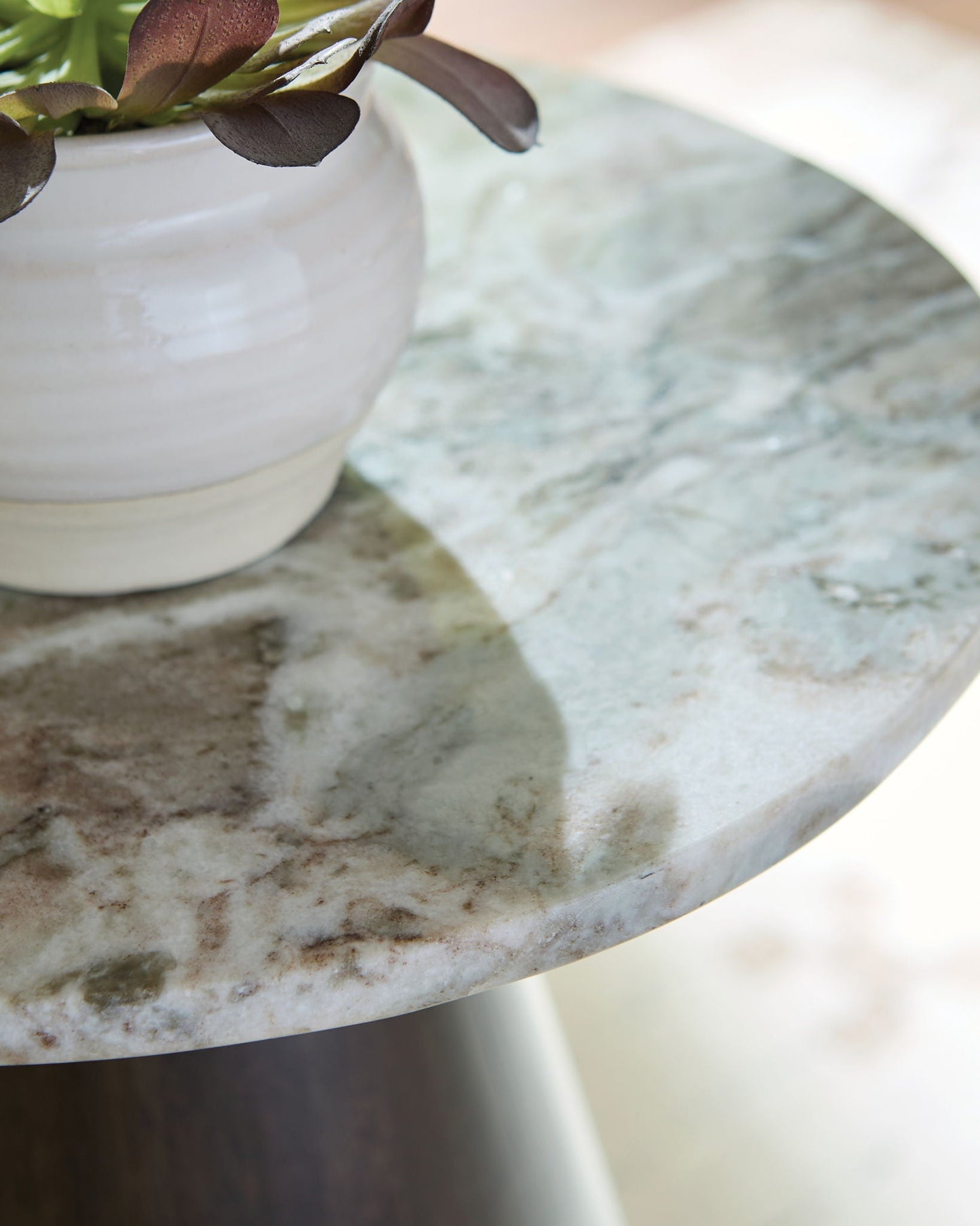 Waltnor - Gris / Blanc / Marron - Table d'appoint