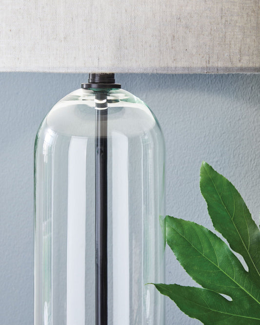 Kerrbrook - Transparent / Noir - Lampe de table en verre