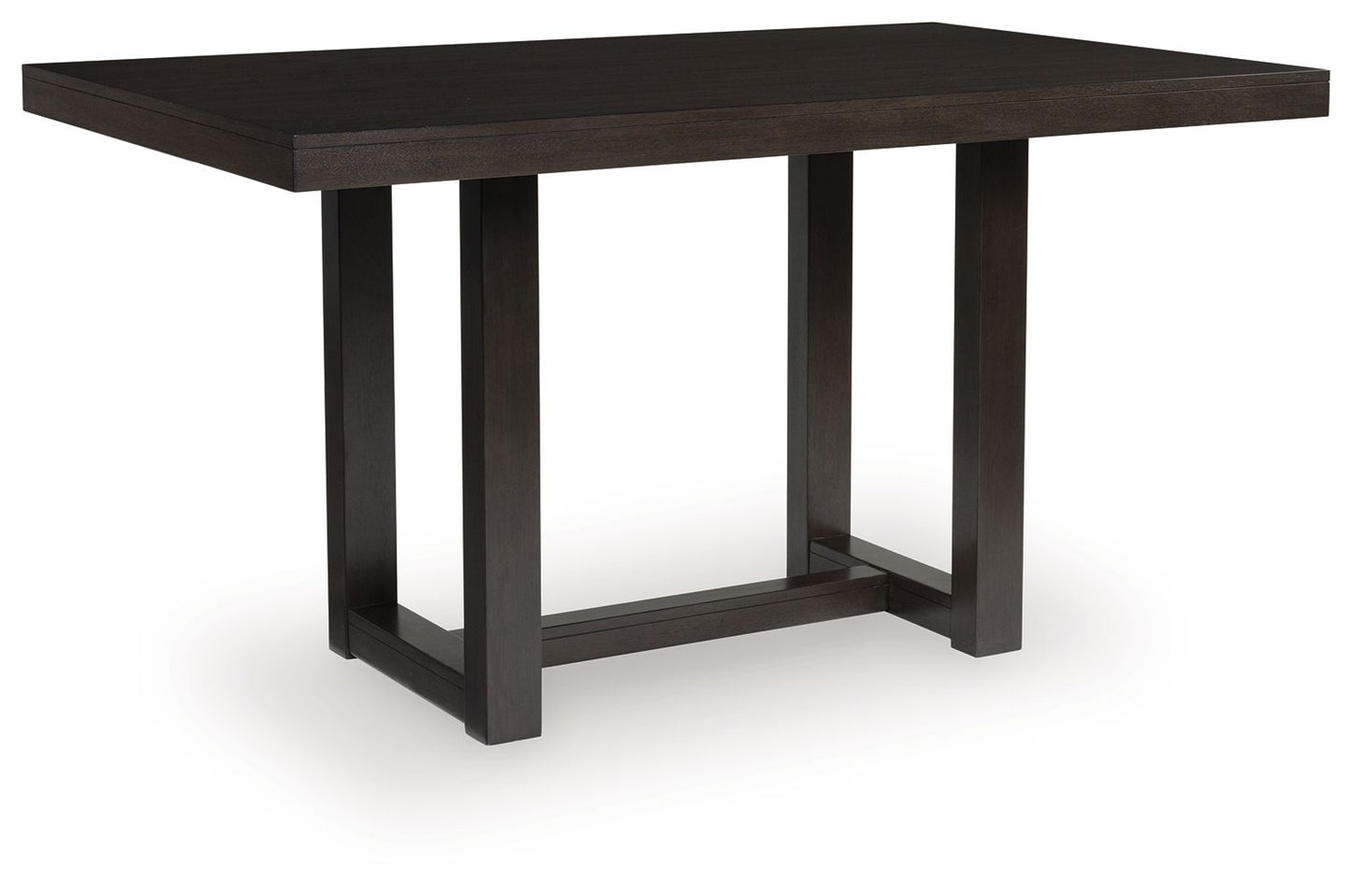Neymorton - Brun gris foncé - Table de salle à manger rectangulaire 5 pièces, 4 tabourets de bar