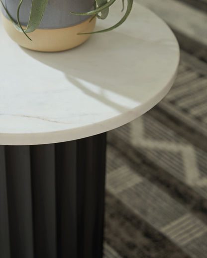 Wainstone - Noir / Blanc - Table d'appoint