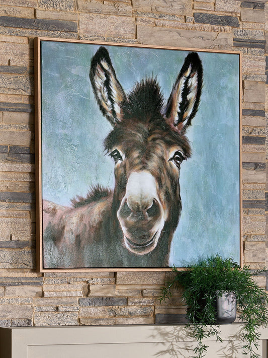 Landerton - Marron / Bleu / Blanc - Décoration murale