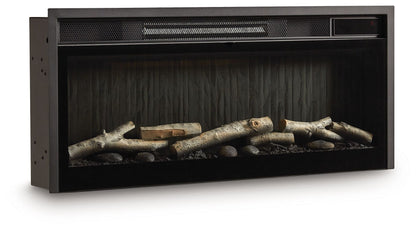 Accessoires de divertissement - Noir - Insert de cheminée avec jeu de bûches en faux bouleau