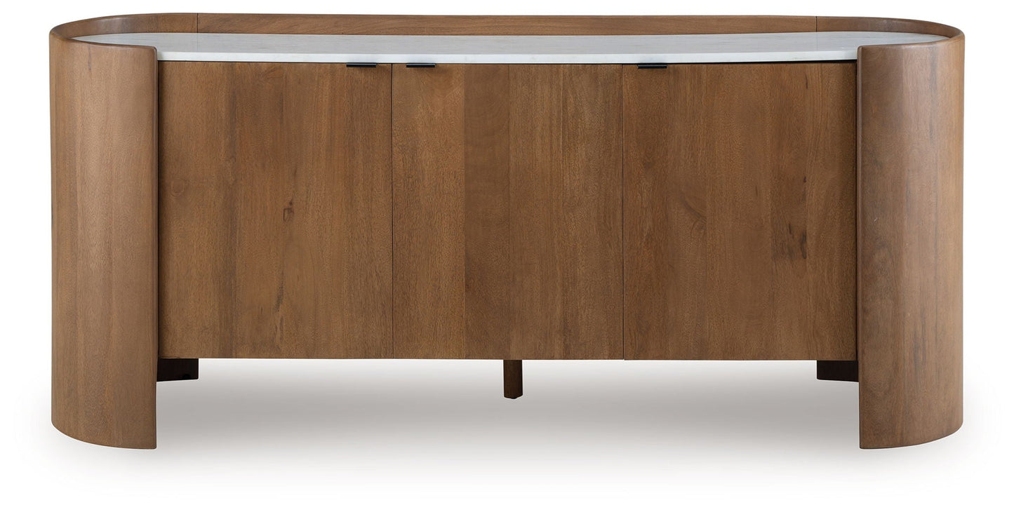 Fitzroy - Marron / Blanc - Meuble d'appoint