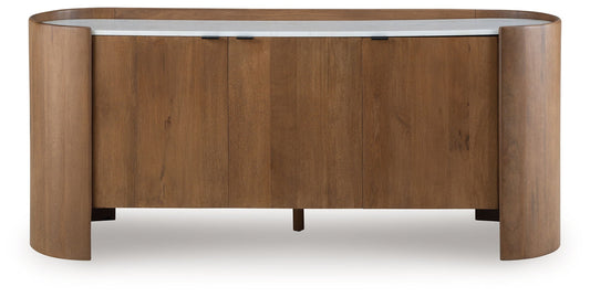 Fitzroy - Marron / Blanc - Meuble d'appoint
