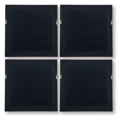 Dallbourne - Finition blanche/dorée - Ensemble de décoration murale (lot de 4)