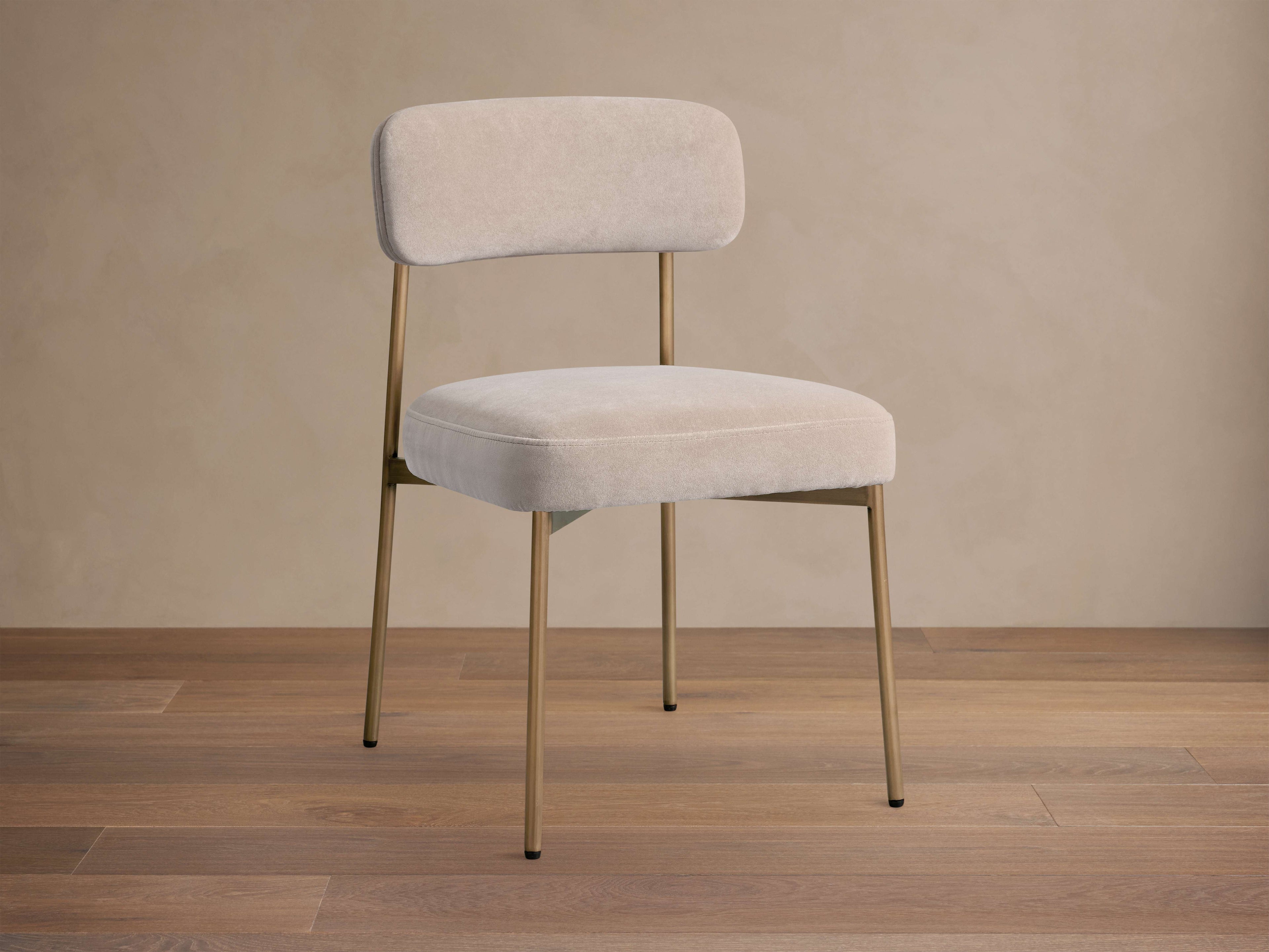 Chaise de salle à manger Billie en laiton antique