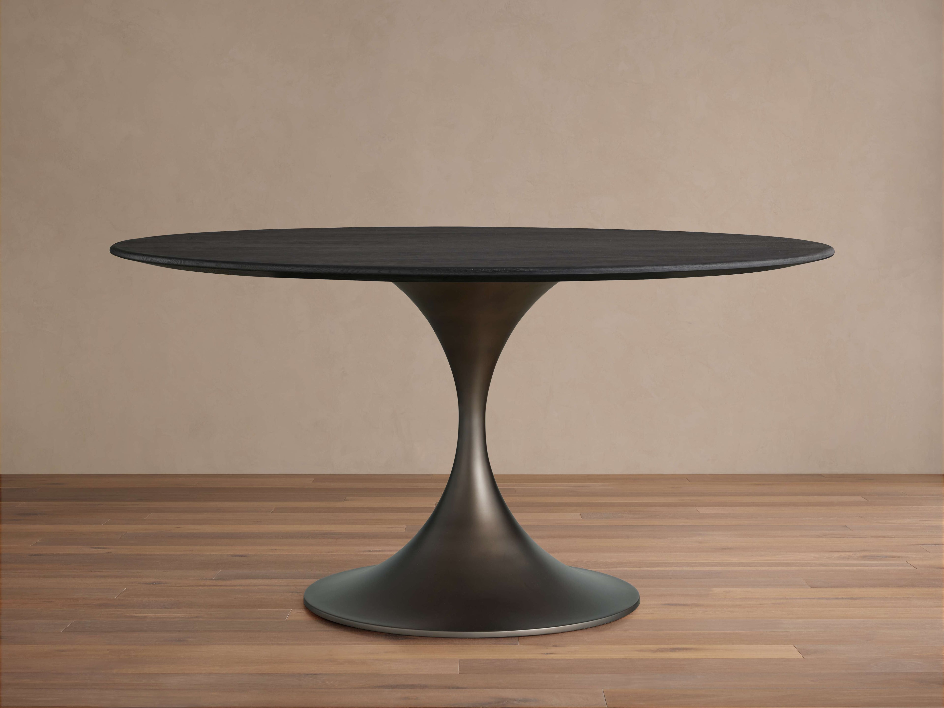 Table à manger ronde en bois Saint Germain avec base en launette