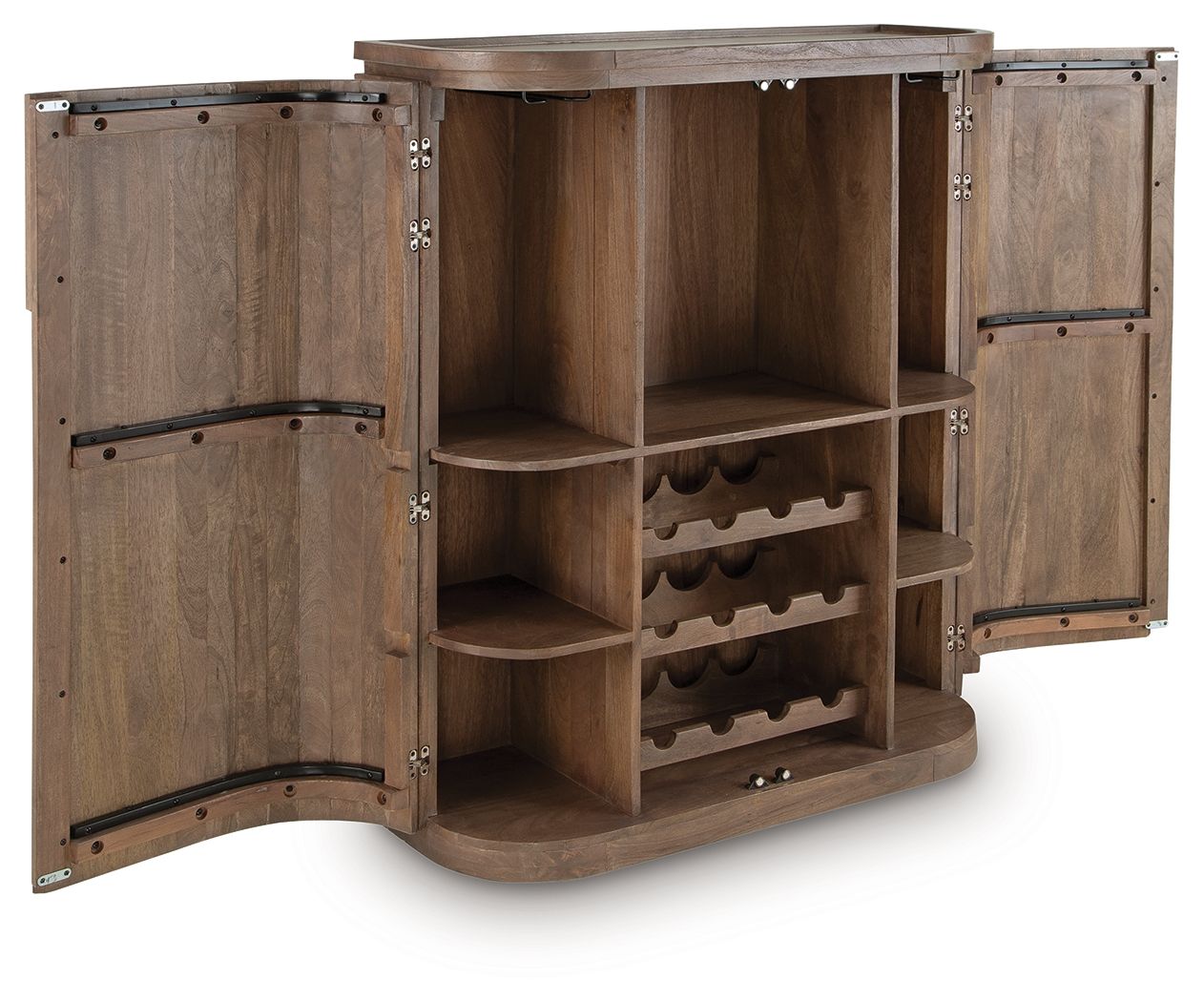 Landermont - Brun moyen - Meuble bar