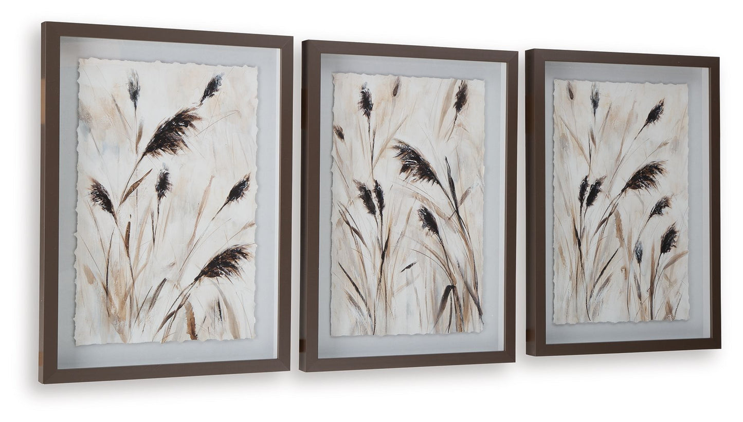 Honslow - Marron / Noir / Blanc - Ensemble de décorations murales (lot de 3)