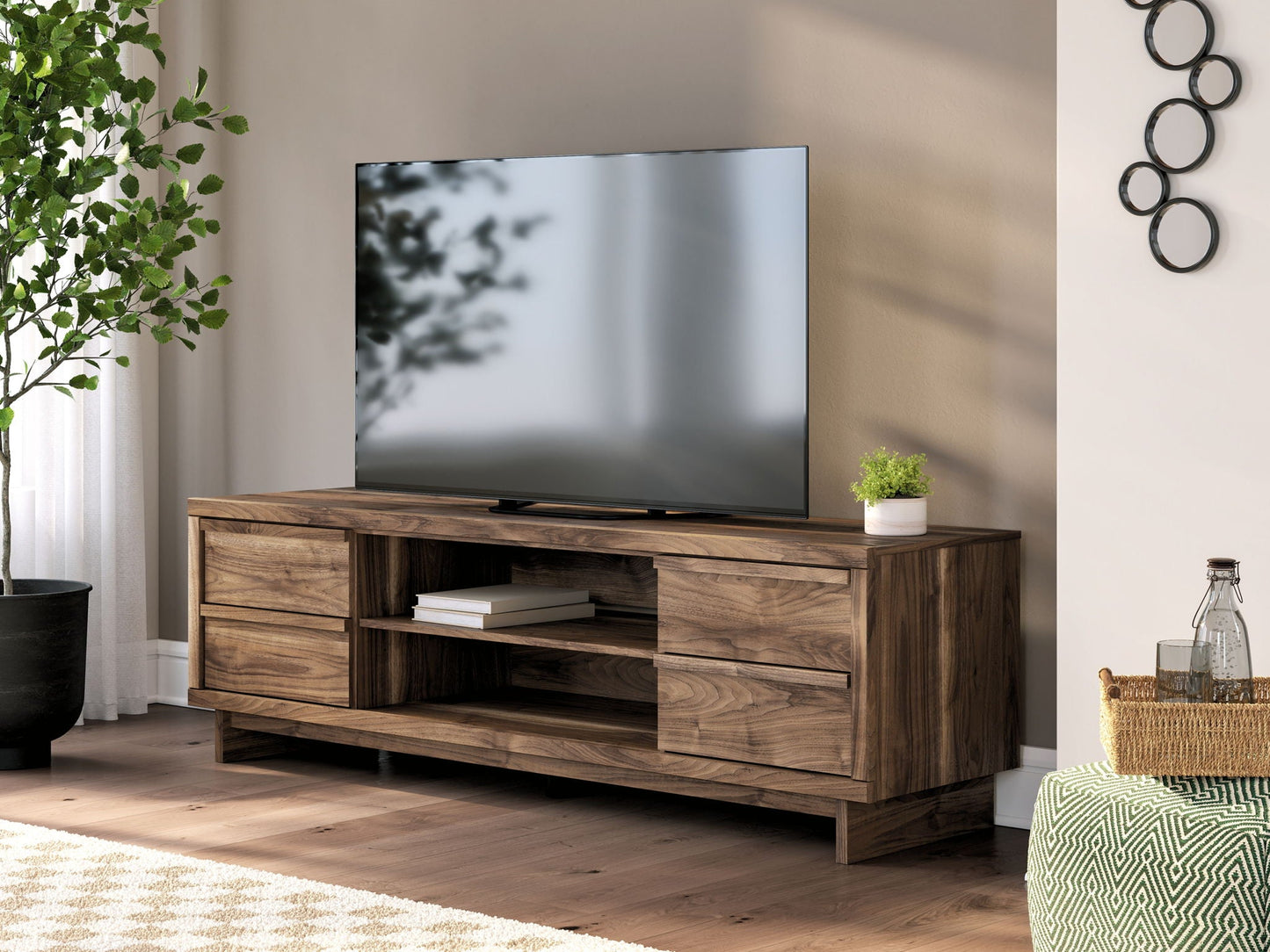 Zadilyn - Meuble TV avec option cheminée