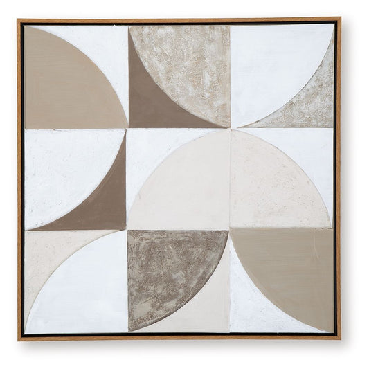 Harelman - Tan / Taupe / Blanc - Décoration murale