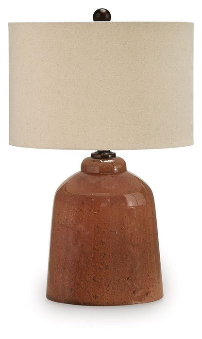 Aaleahya - Rouille - Lampe de table en verre
