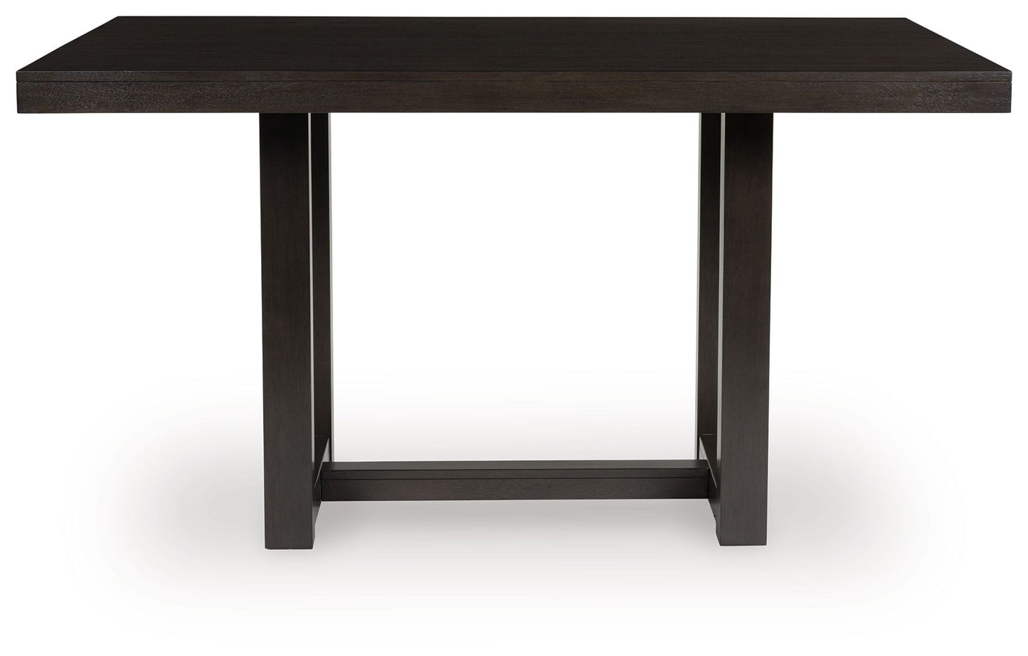 Neymorton - Brun gris foncé - Table de salle à manger rectangulaire 5 pièces, 4 tabourets de bar