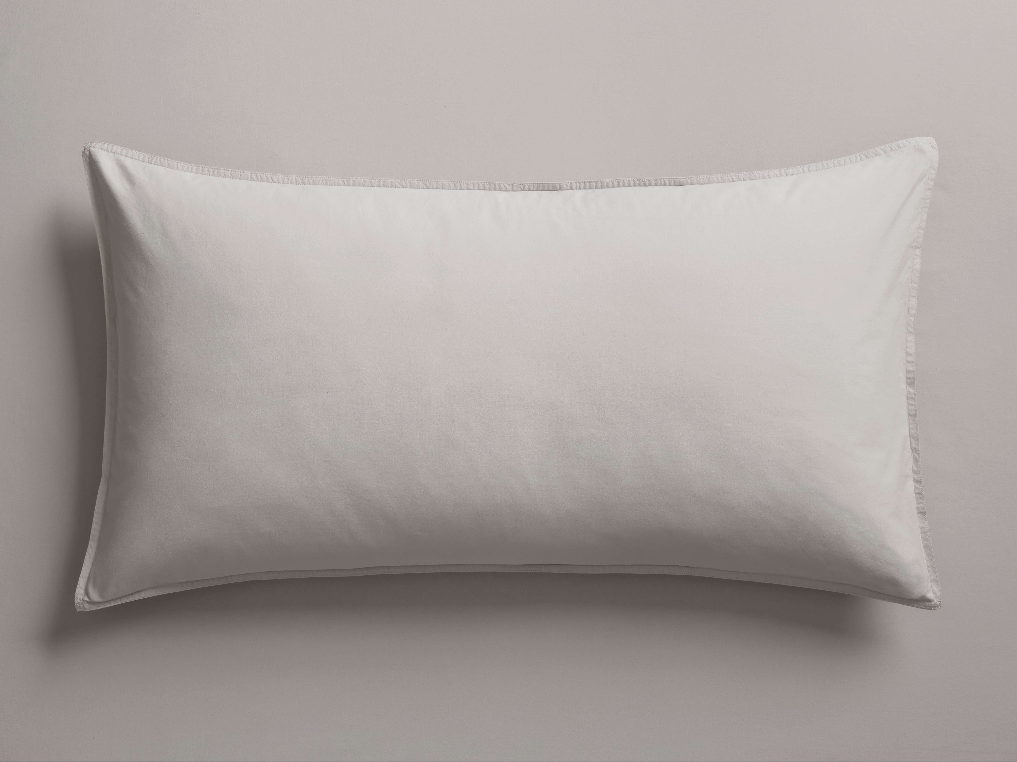 Taie d'oreiller King Size en percale teintée italienne, couleur naturelle
