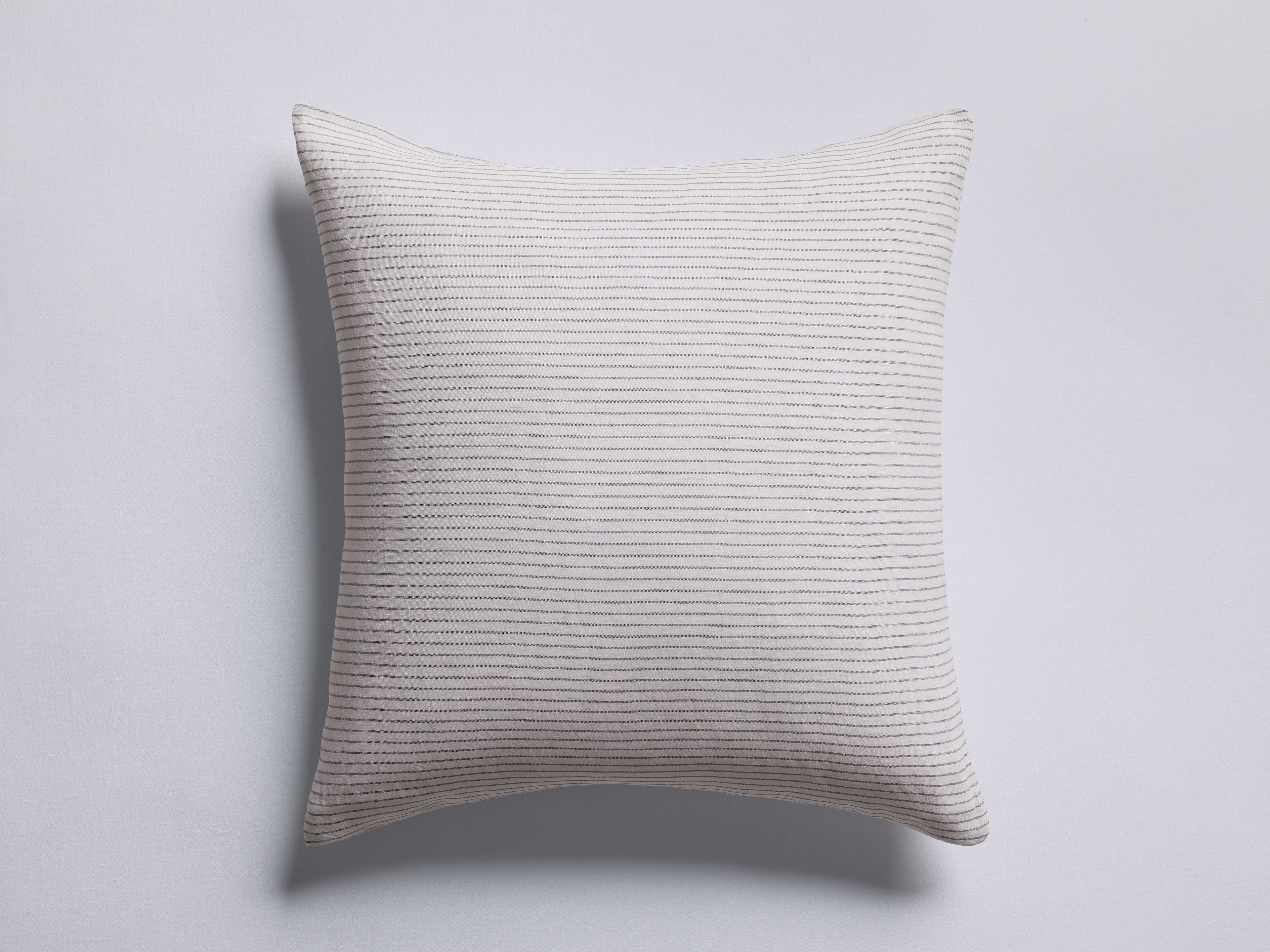 Taie d'oreiller à rayures en fil teint italien