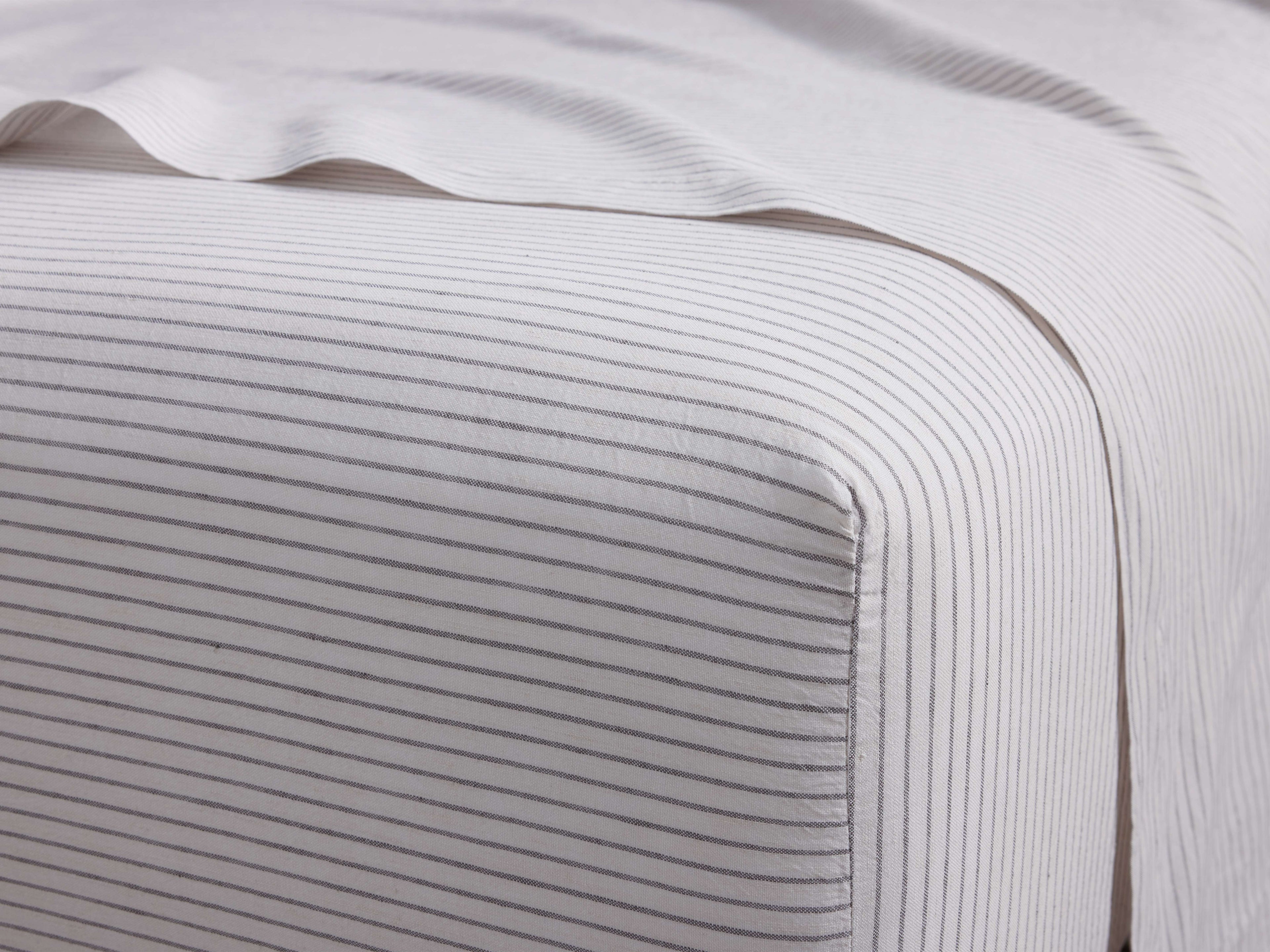 Drap-housse à rayures teint en fil italien