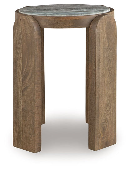 Gavrilley - Gris / Blanc / Marron - Table d'appoint