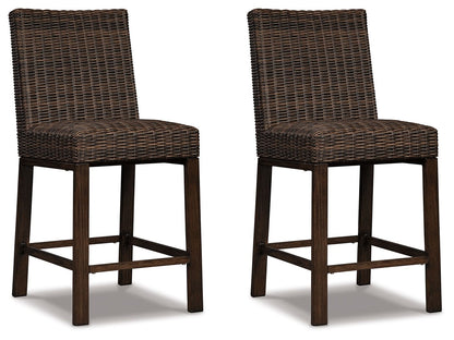 Paradise Trail - Brun moyen - Tabouret de bar (lot de 2)