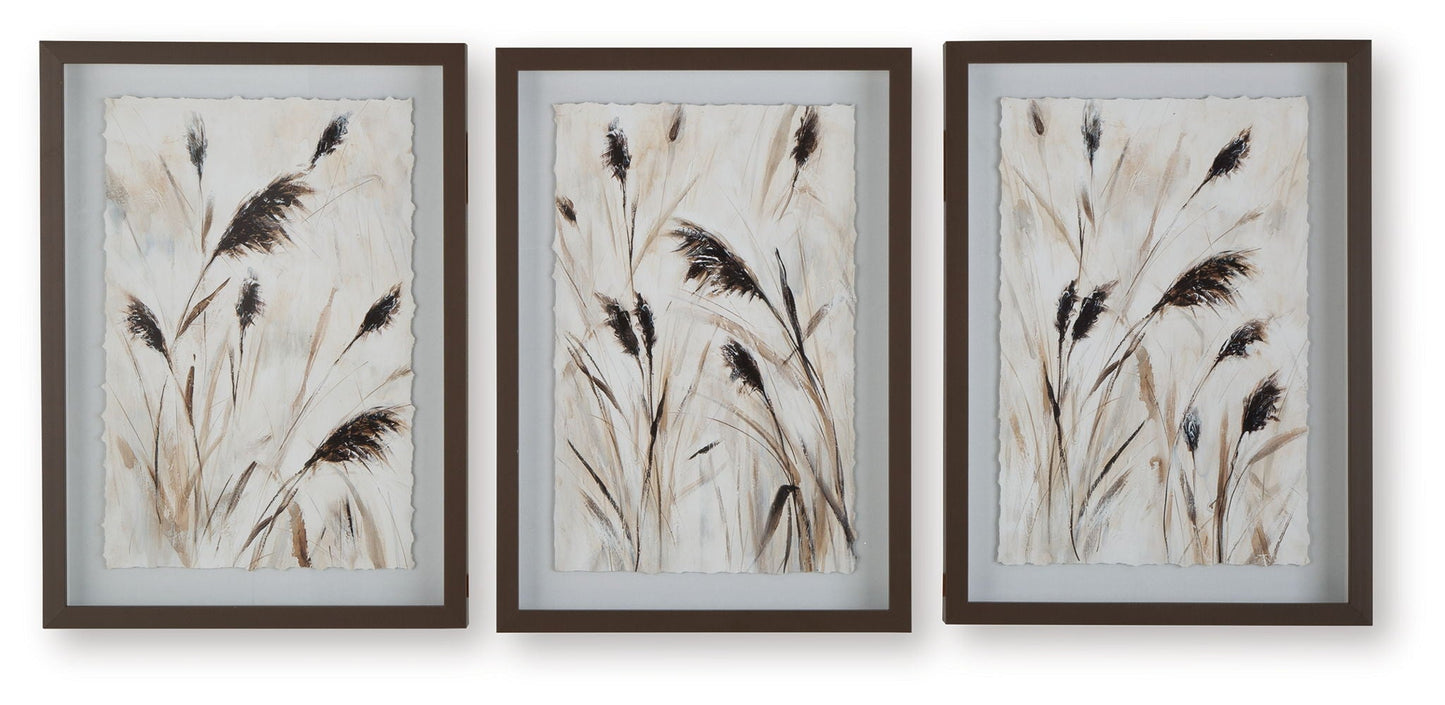 Honslow - Marron / Noir / Blanc - Ensemble de décorations murales (lot de 3)
