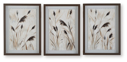 Honslow - Marron / Noir / Blanc - Ensemble de décorations murales (lot de 3)