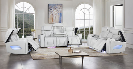 Hollywood Leather - Canapé inclinable électrique 3 pièces ou causeuse