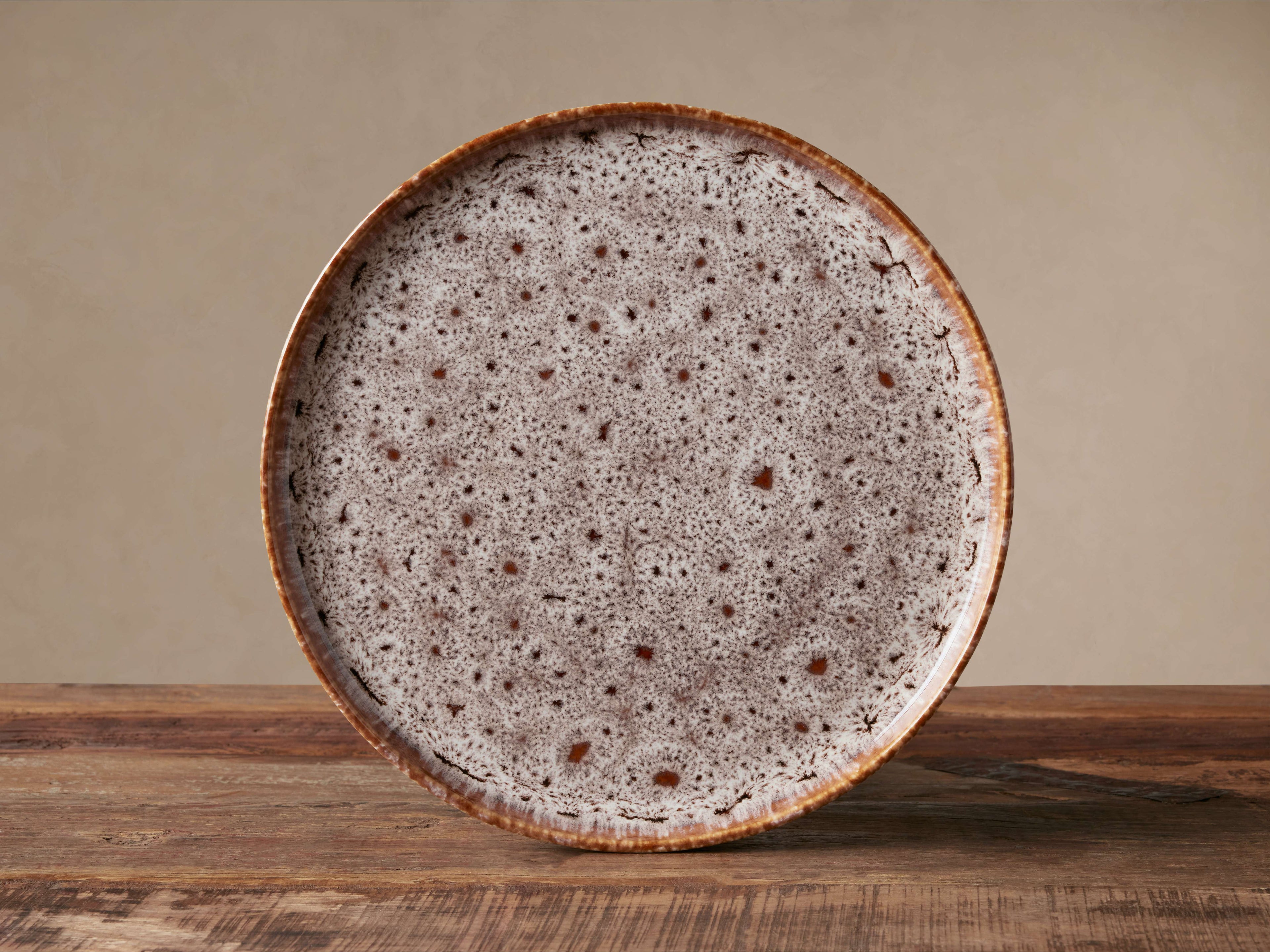 Assiettes plates Ronan marron (lot de 4)