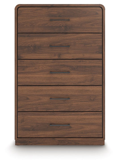 Fortlorn - Noyer brun - Commode à cinq tiroirs