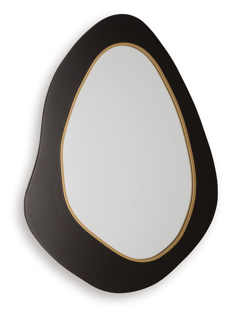 Kierlock - Finition noire/dorée - Miroir décoratif