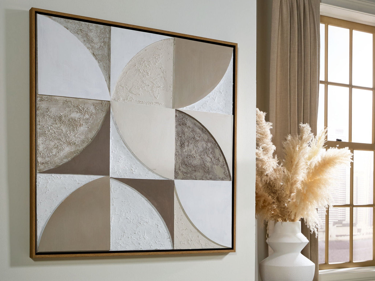 Harelman - Tan / Taupe / Blanc - Décoration murale