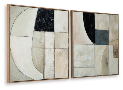 Bexlen - Tan / Taupe / Noir - Ensemble de décoration murale (lot de 2)