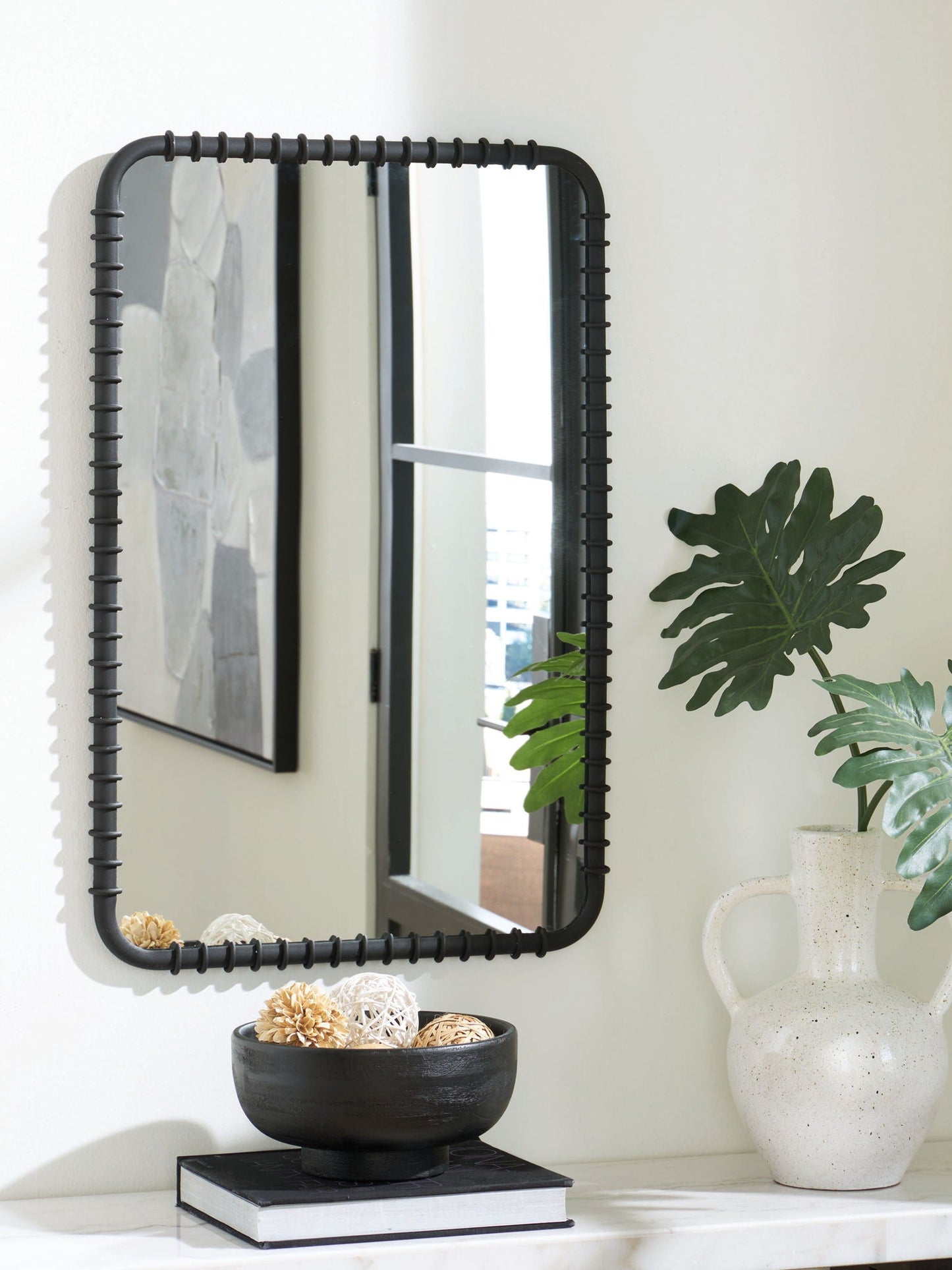 Judlow - Noir - Miroir d'appoint