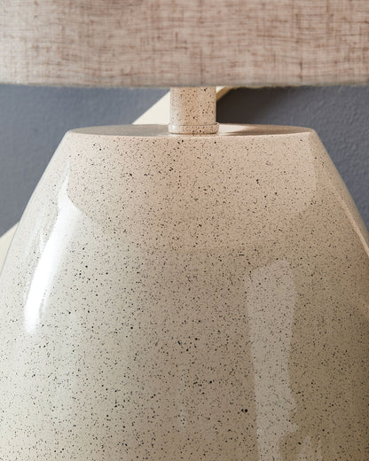 Linas - Crème / Beige - Lampe de table en métal