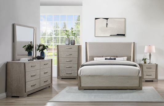 Kenora - Ensemble de chambre à coucher king size à DEL 5 pièces