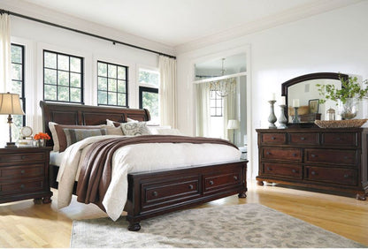 Grand Porter - Ensemble de chambre à coucher 5 pièces avec lit king-size et grand lit