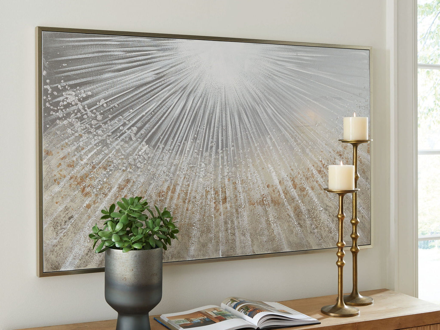 Waldard - Gris / Taupe / Blanc - Décoration murale