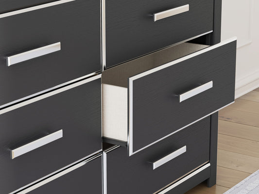 Zuraleus - Noir - Commode à six tiroirs